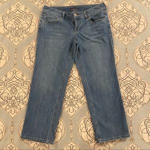 Elle Low Waist Boyfriend Style Cropped Denim, Size 8